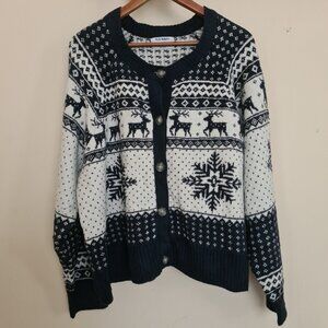 Plus Size Old Navy Fair Isle Cardigan Sweater
